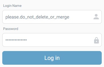 login as do not delete user